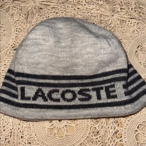 Lacoste reversible wool beanie